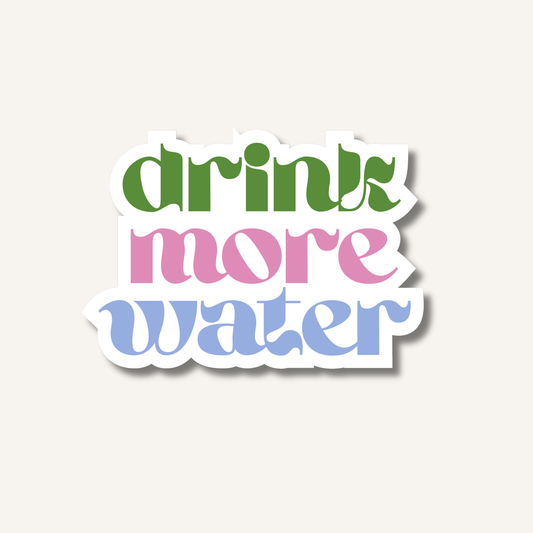 Drink More Water Sticker