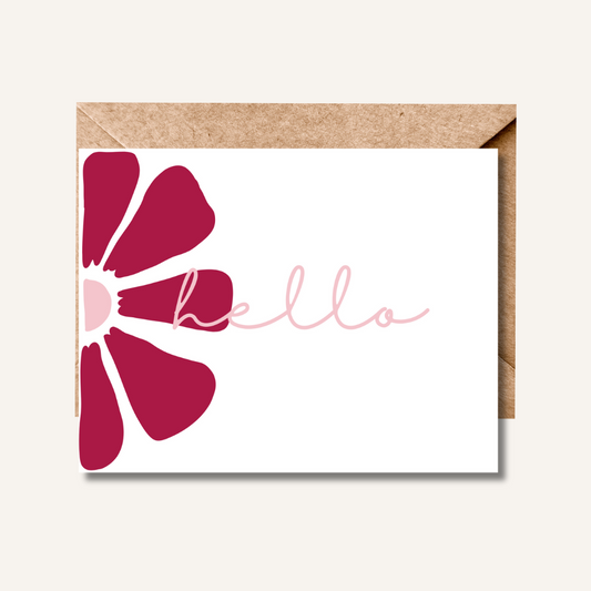 Hello set of 12 Every Day Cards & Envelopes