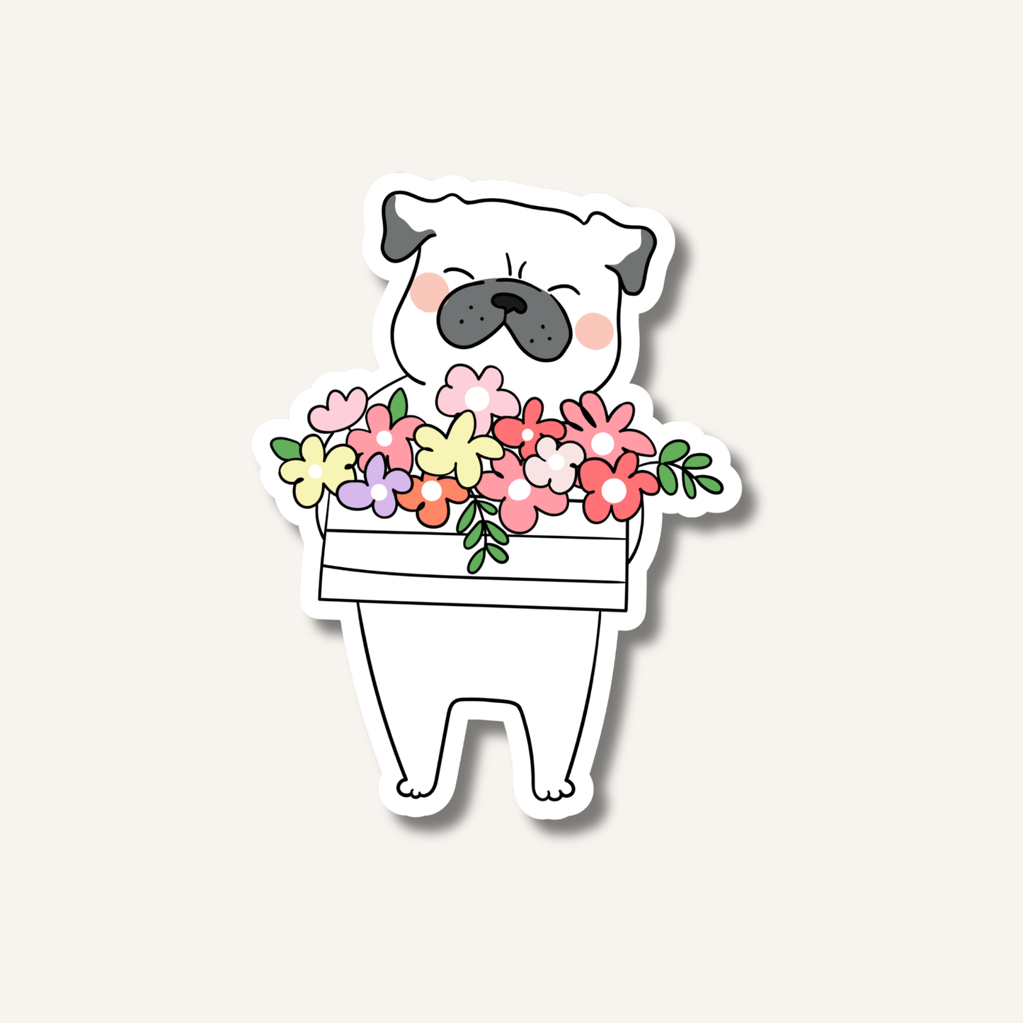 Thanks A Pug Sticker